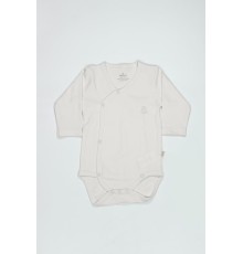 Bistyle Organik Natural Basic Style Kruvaze Uzun Kol Body BS17102 Ekru