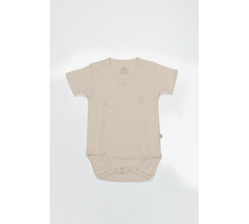Bistyle Organik Natural Basic Style Kruvaze Yarım Kol Body BS17101 Bej Bistyle Organik Natural Basic Style Kruvaze Yarım Kol Body BS17101 Bej
