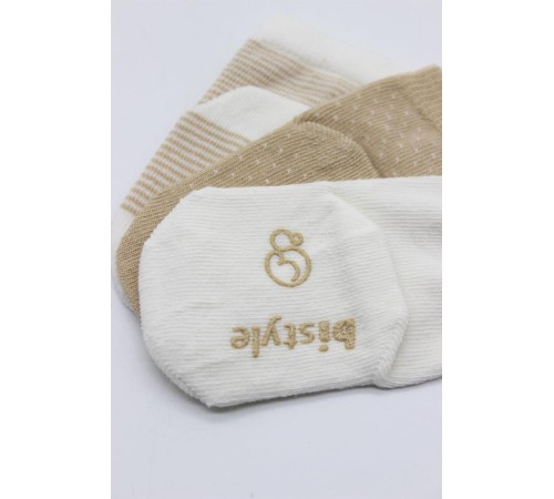 Bistyle Puanlı Kaymaz Penye Soket Çorap 3'Lü BS10108 Bej Bistyle Puanlı Kaymaz Penye Soket Çorap 3'Lü BS10108 Bej