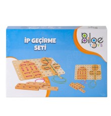 BLG-111 Ahşap İp Geçirme Oyun Seti