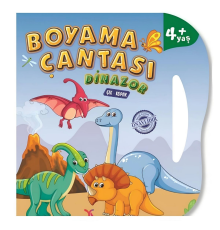 Boyama Çantası Çek Kopar Boyama Kitabı Dinozor