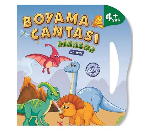 Boyama Çantası Çek Kopar Boyama Kitabı Dinozor