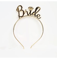 BrideYazılıTaçveBrideToBeYazılıGözlükSetiAltınRenk