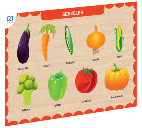 CAAHS-3205 CA GAMES AHŞAP SEBZELER BUL-TAK