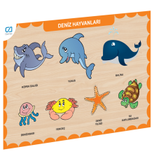 CAAHS-3212 CA GAMES AHŞAP DENİZ HAYVANLARI BUL-TAK