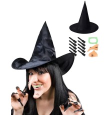 Cadı Şapkası Cadı Tırnakları Cadı Burnu Cadı Çenesi Cadı Diş Seti