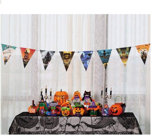 Cadılar Bayramı Halloween Flama Bayrak Banner Süs 8 li 3 Metre Cadılar Bayramı Halloween Flama Bayrak Banner Süs 8 li 3 Metre