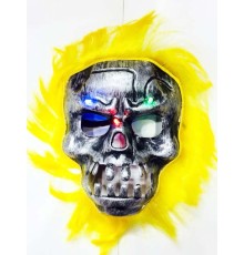 Cadılar Bayramı Halloween Işıklı Kurukafa Maske sarı saçlı