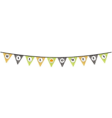 Cadılar Bayramı Kabak Temalı Halloween Yazılı Banner Süs Flama 3 Metre