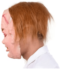 Çaki Maskesi Kahverengi Saçlı Lateks Et Chucky Çaki Maskesi