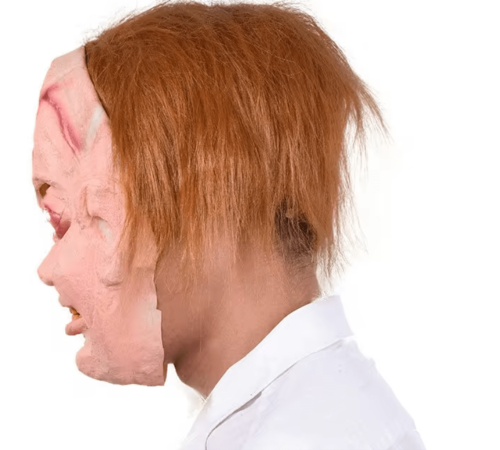 Çaki Maskesi Kahverengi Saçlı Lateks Et Chucky Çaki Maskesi Çaki Maskesi Kahverengi Saçlı Lateks Et Chucky Çaki Maskesi