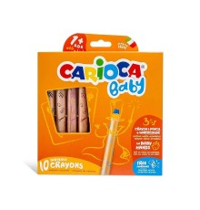 Carioca Baby "3 in 1" Jumbo Ahşap Gövdeli Boya Kalemi 10'lu