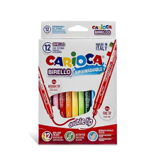 Carioca Bırello Süper Yıkanabilir Çift Taraflı Keçeli Boya Kalemi 12’li