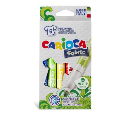 Carioca Keçeli Kumaş Boyama Kalemi Maxı 6'Lı Carioca Keçeli Kumaş Boyama Kalemi Maxı 6'Lı