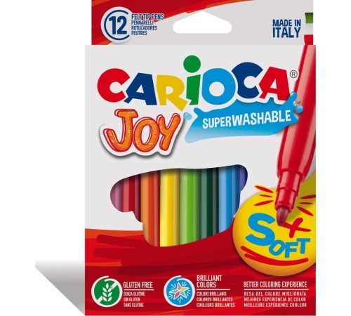Carioca Joy Süper Yıkanabilir Keçeli Boya Kalemi 12'Li Carioca Joy Süper Yıkanabilir Keçeli Boya Kalemi 12'Li