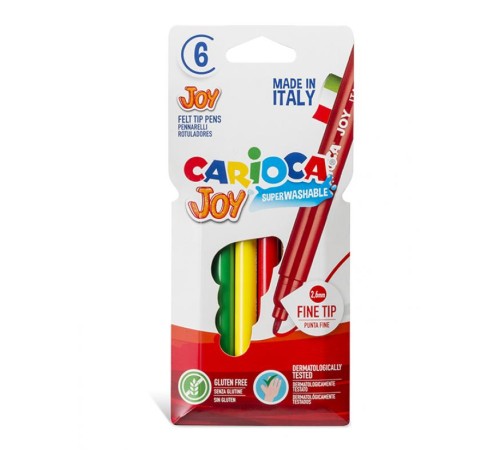 Carioca Joy Süper Yıkanabilir Keçeli Boya Kalemi 6'Lı Carioca Joy Süper Yıkanabilir Keçeli Boya Kalemi 6'Lı