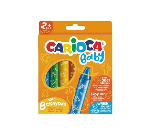 Carioca Jumbo Bebek Elleri Kirletmeyen Pastel Boya Kalemi 8'Li Carioca Jumbo Bebek Elleri Kirletmeyen Pastel Boya Kalemi 8'Li
