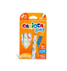 Carioca Jumbo Bebek Süper Yıkanabilir Keçeli Boya Kalemi 6'Lı +2 Yaş