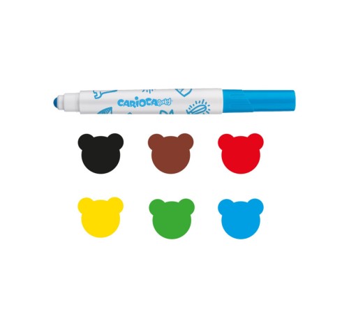 Carioca Jumbo Bebek Süper Yıkanabilir Keçeli Boya Kalemi 6'Lı +2 Yaş Carioca Jumbo Bebek Süper Yıkanabilir Keçeli Boya Kalemi 6'Lı +2 Yaş