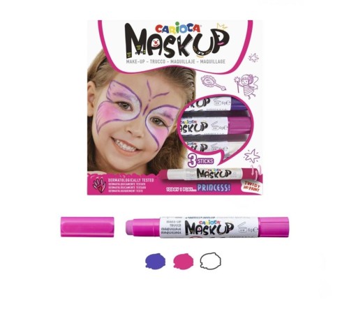 Carioca Mask Up Yüz Boyası 3 Renk Princess Carioca Mask Up Yüz Boyası 3 Renk Princess