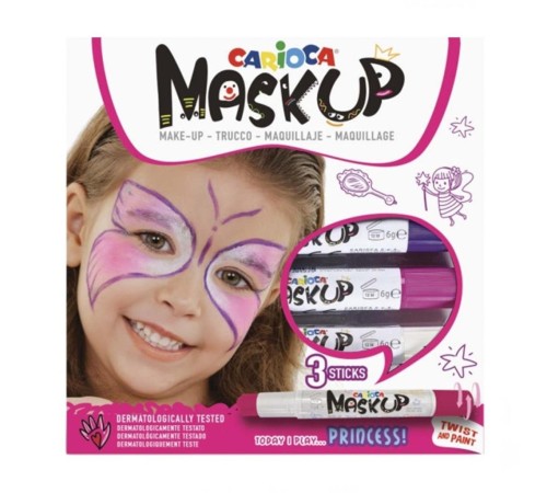 Carioca Mask Up Yüz Boyası 3 Renk Princess Carioca Mask Up Yüz Boyası 3 Renk Princess