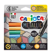Carioca Metalik Jumbo Keçeli Kalem 6'Lı
