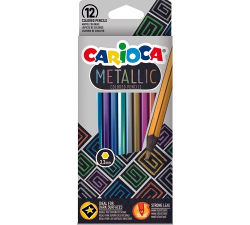 Carioca Metalik Kuru Boya Kalemi 12'Li Carioca Metalik Kuru Boya Kalemi 12'Li