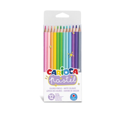 Carioca Pastel Renk Kuru Boya Kalemi 12'Li Carioca Pastel Renk Kuru Boya Kalemi 12'Li