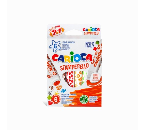 Carioca Stamperello Yıkanabilir Keçeli Boya Kalemi 6'Lı Carioca Stamperello Yıkanabilir Keçeli Boya Kalemi 6'Lı