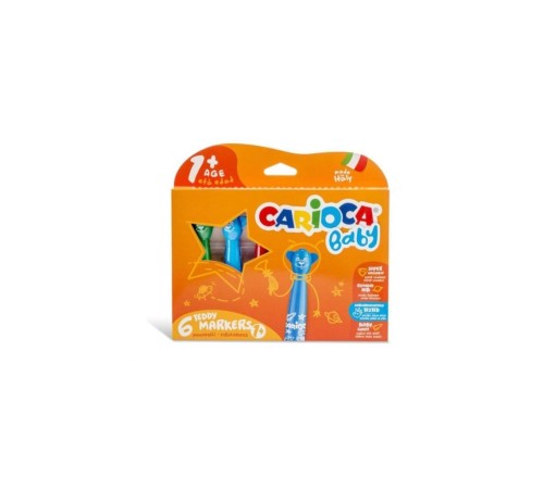 Carioca Teddy Jumbo Bebek Süper Yıkanabilir Keçeli Boya Kalemi 6'Lı Carioca Teddy Jumbo Bebek Süper Yıkanabilir Keçeli Boya Kalemi 6'Lı