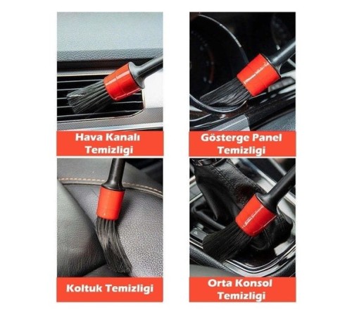 CM-235 Araba Temizlik Detay Fırçası 5li Set