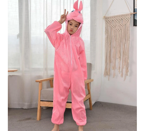 Çocuk Tavşan Kostümü Pembe Renk 4-5 Yaş 100 cm Çocuk Tavşan Kostümü Pembe Renk 4-5 Yaş 100 cm