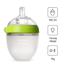 Comotomo Antikolik Silikon Biberon 150 ml 0-3 Ay Yeşil