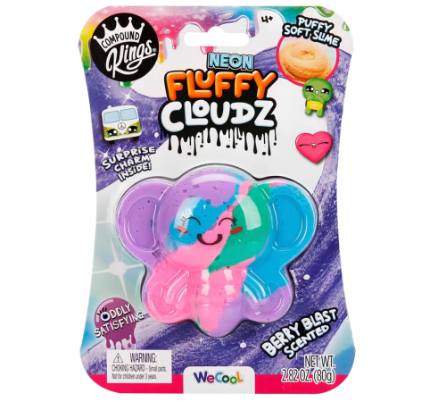 Compound Kings Neon Fluffy Cloudz Butterfly Slime 11315 Compound Kings Neon Fluffy Cloudz Butterfly Slime 11315