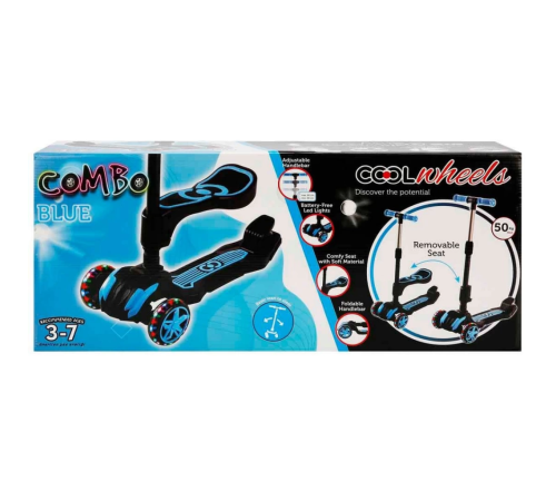 Cool Wheels Combo 3 Tekerlekli Katlanabilir Işıklı Oturaklı Scooter Cool Wheels Combo 3 Tekerlekli Katlanabilir Işıklı Oturaklı Scooter