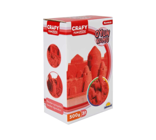 Crafy Kırmızı Kinetik Kum 500 g Crafy Kırmızı Kinetik Kum 500 g