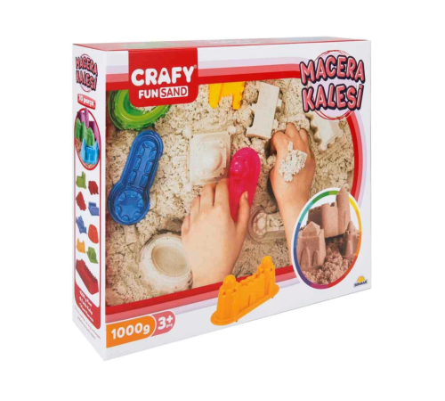 Crafy Macera Kalesi Oyun Kumu Seti 8 Parça 1000 g Crafy Macera Kalesi Oyun Kumu Seti 8 Parça 1000 g