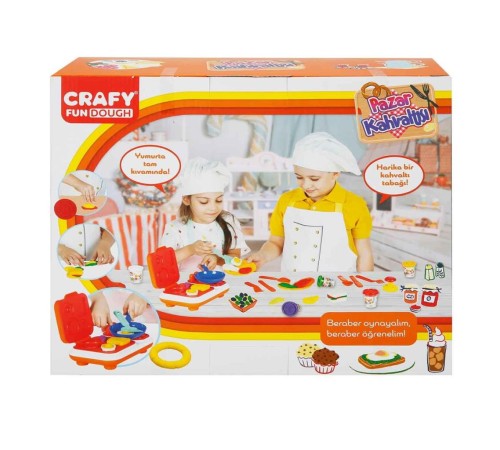 Crafy Pazar Kahvaltısı Oyun Hamuru Seti 23 Parça Crafy Pazar Kahvaltısı Oyun Hamuru Seti 23 Parça