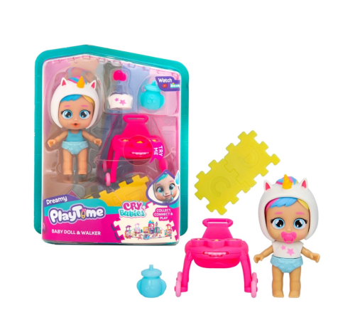 Cry Babies Play Time Mini Bebek ve Yürüteç Cry Babies Play Time Mini Bebek ve Yürüteç