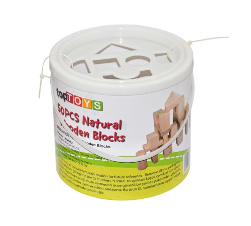 CS-8832 NATURAL AHŞAP BLOK 50 PARÇA CS-8832 NATURAL AHŞAP BLOK 50 PARÇA