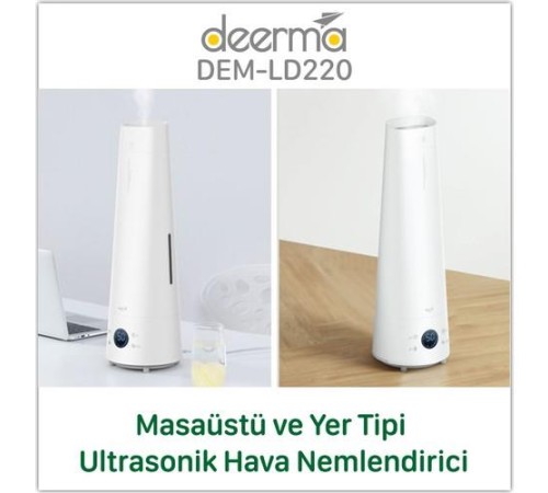 Deerma Uzaktan Kumandalı Ultrasonic Soğuk Buhar Makinesi LD220 Deerma Uzaktan Kumandalı Ultrasonic Soğuk Buhar Makinesi LD220