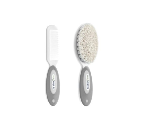 Doğal Kıl Fırça Tarak Seti 519 Gri