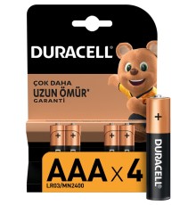 Duracell 4'Lü AAA İnce Kalem Pil