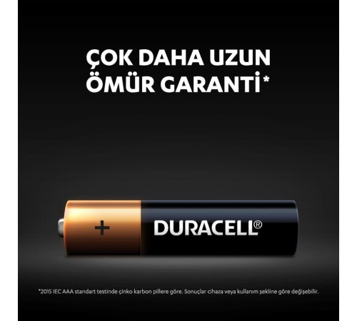Duracell 4'Lü AAA İnce Kalem Pil Duracell 4'Lü AAA İnce Kalem Pil