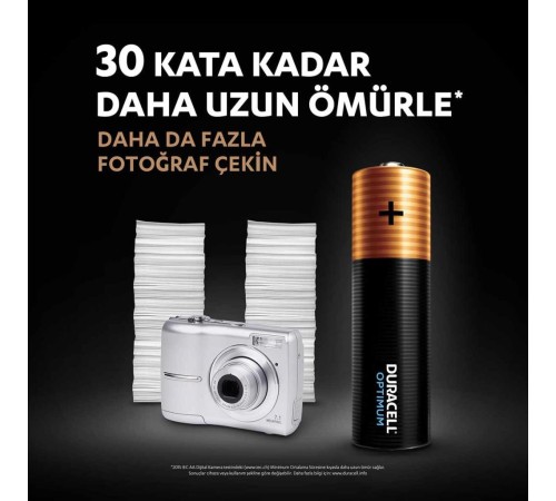 Duracell 4Lü Optimum AA Kalem Pil Duracell 4Lü Optimum AA Kalem Pil