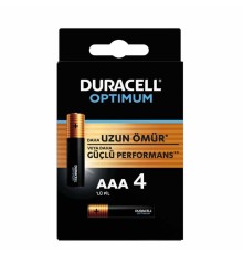 Duracell 4Lü Optimum AAA Kalem Pil
