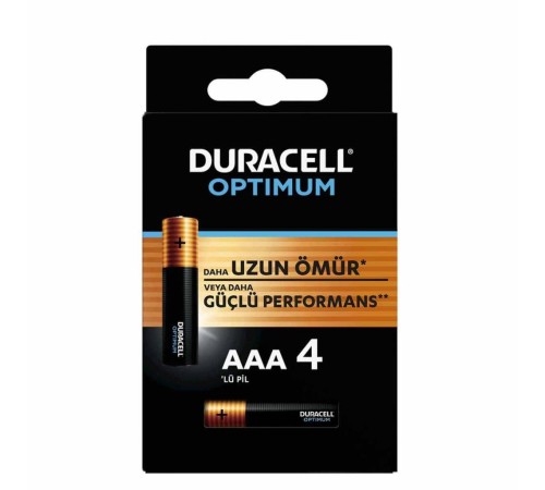 Duracell 4Lü Optimum AAA Kalem Pil Duracell 4Lü Optimum AAA Kalem Pil