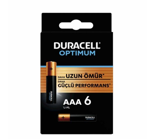 Duracell 6Lı Optimum AAA Kalem Pil Duracell 6Lı Optimum AAA Kalem Pil