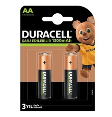 Duracell Şarj Edilebilir Pil 2'Li AA 1300 mAh