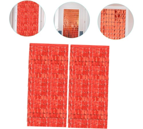 Ekstra Metalize Kırmızı Renk Disko Dikdörtgen Kesim Kapı Perdesi Dekorasyon 1x2 Metre Ekstra Metalize Kırmızı Renk Disko Dikdörtgen Kesim Kapı Perdesi Dekorasyon 1x2 Metre